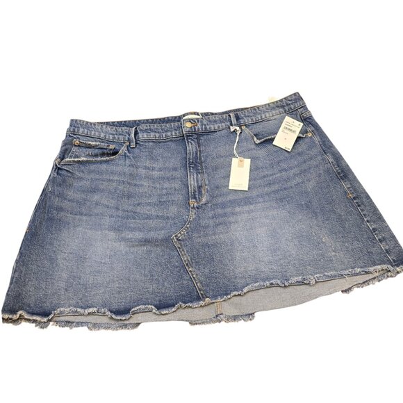 🏷️ NWT  🏷️  GOOD AMERICAN Denim  Jean Mini sz 26  🏷️ NWT  🏷️ - Picture 1 of 6